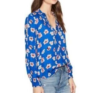 Lucky Brand Women’s Plus Size 1X Floral Peasant Blouse Cold Shoulder